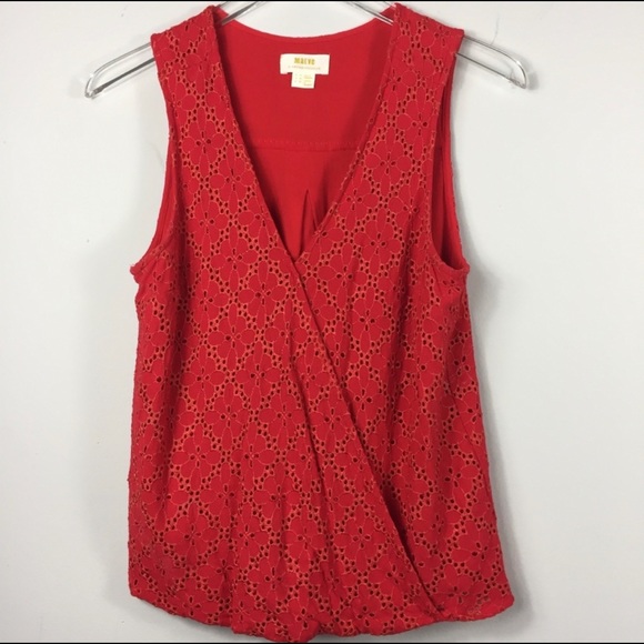 Anthropologie Maeve Coralie Wrap Top. Size 10 - Picture 2 of 3